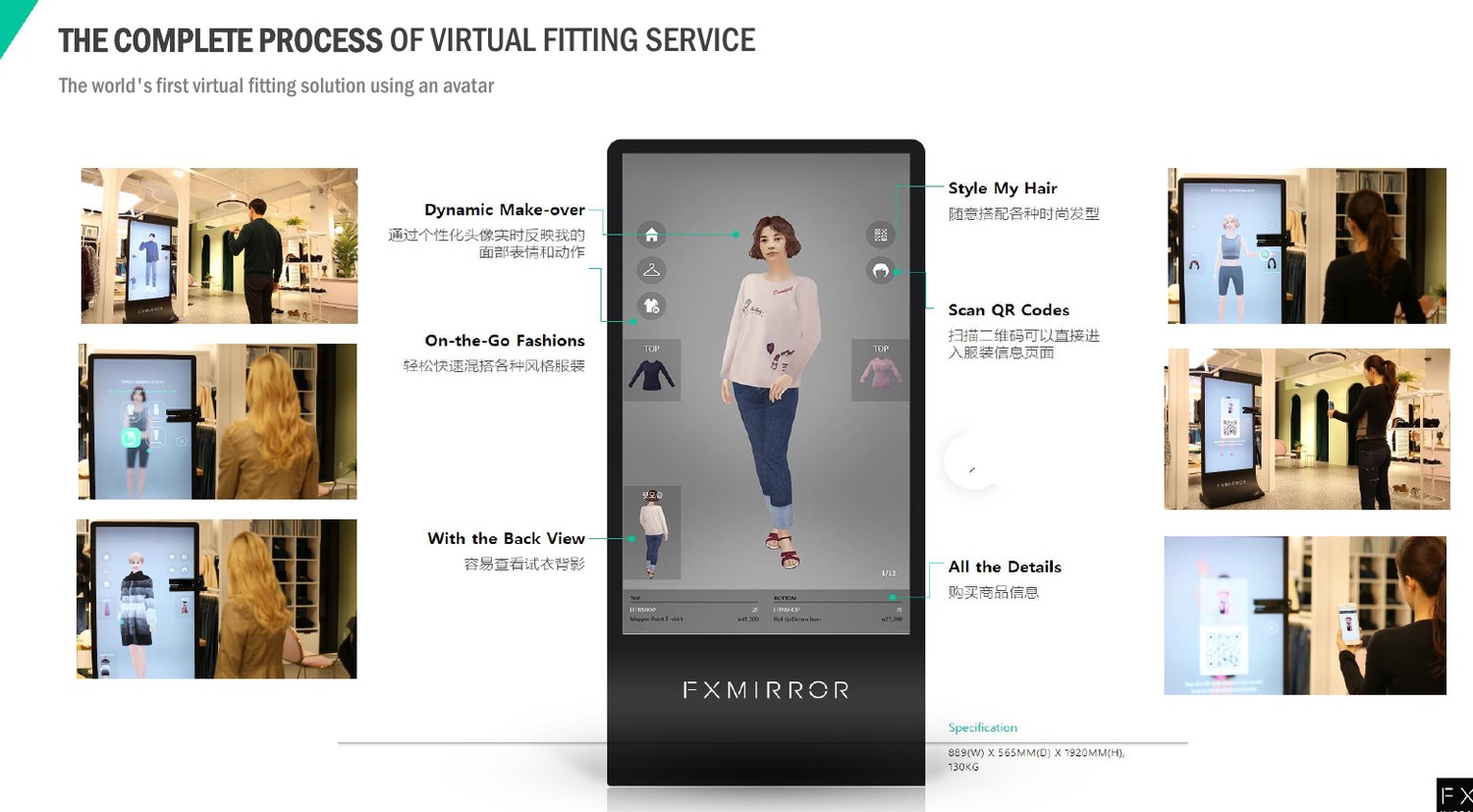FXMIRROR 3D试衣界面